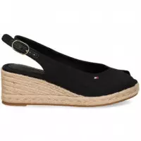 Abierto Punta y Talon Textil Negro  TOMMY HILFIGER