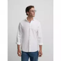 Camisas Camisa SILBON Sport Lino Blanco