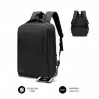 Mochila SUBBLIM City Backpack 15,6" Carga USB Black