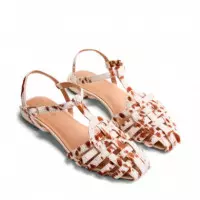 Sandalias Cangrejeras Piel Estampado Animal Makuyu  GIOSEPPO