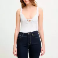 Top de Encaje de Punto Acanalado  GUESS