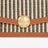 Flap Shoulder Bag Natural Noir Tan  LACOSTE