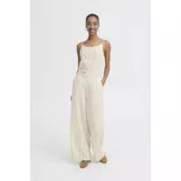 Pantalones ICHI Linno Brown Stripe