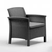 Set de Jardin 2 Sillones + Mesa Serie Venezia Terrace Graphite BICA