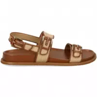 Sandalia 3 Hebillas Rafia Beige  MICHAEL KORS