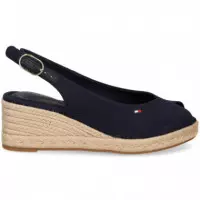 ABIERTO PUNTA Y TALON TEXTIL AZUL