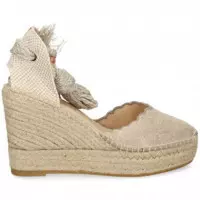 ALPARGATA CUÑA YUTE VOLANTES BEIGE