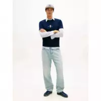 Tjm Reg Sign Block Ss Tee Ext Dark Night  TOMMY JEANS