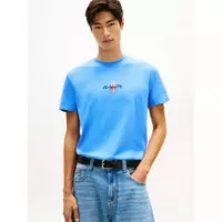 Tjm Reg Sign Block Ss Tee Ext Blue Twili  TOMMY JEANS