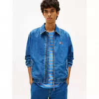 TJM CHAMBRAY HARRINGTON JACKET DENIM MED