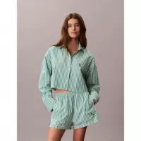 Ck Graphic Cropped Poplin Shirt Penny St  CALVIN KLEIN