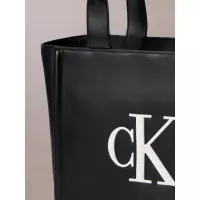 BOLD CK MEDIUM TOTE BLACK/WHITE