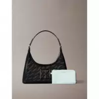 EMBLEM MESH SHOULDER BAG BLACK