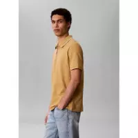 SS TIPPED ZIP PIQUE POLO ANTELOPE