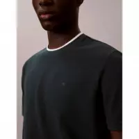 SS TIPPED PIQUE CREWNK TEE NEARLY NAVY