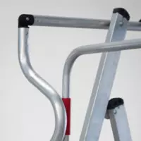 Escalera Aluminio Plegable Guardacuerpos con Plataforma AIRMEC (3 Peldaños)