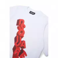 SLOUCH FIT T-SHIRTS BASE DQ100 WHITE+RED