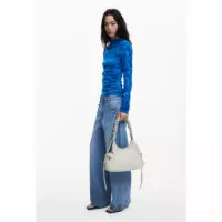 Desigual Bolso logo 3D asa fruncida mediano 25WAXPB0-6006