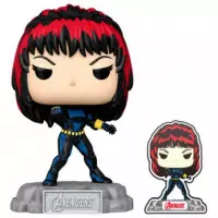 Funko POP Black Widow con Pin Exclusive Marvel Avengers 60th Anniversary Comic 1260