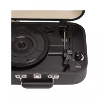 DENVER Tocadisco Retro VPL-130DGR en Maletin Negro Grabacion USB con Alatavoz 2X10W
