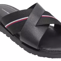 Core Hilfiger Lth Criss C Sandal Black  TOMMY HILFIGER