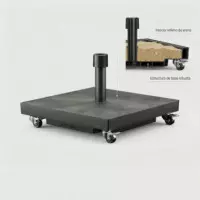 Base de Parasol Ceramica 40 Kg con Ruedas PLATINUM®