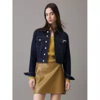 Cropped 90 S Denim Jacket Denim Rinse  CALVIN KLEIN