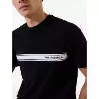 KARL LAGERFELD - Elongated Logo Graphic Tee - 999 - A3M46001/999