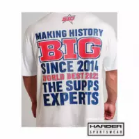 Oversized T-shirt Athlete In Progress White - BIG SUPPLEMENTS