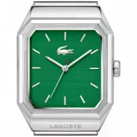Reloj Rene Plateado E/verde  LACOSTE