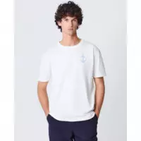 Camisetas Hombre Camiseta LA PAZ Dantas Off White / Wind Blue
