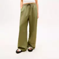 Pantalón Holgado con Cordón en Mezcla de Lino  TOMMY HILFIGER