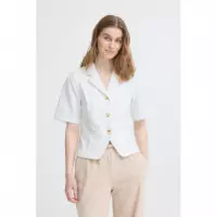 Chaquetas Mujer Blazer ICHI Kate Trend Manga Corta Cloud Dancer