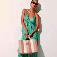 Bolso Tote Grande a Rayas  LIU JO