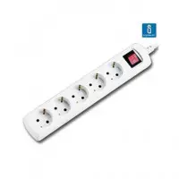 AIGOSTAR Regleta 5 Tomas Schuko con Interruptor 16A 250V