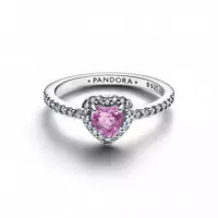 PANDORA Anillo Corazón Elevado Lila 198421C12