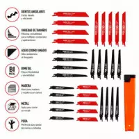 Juego Sierras Sable AICER 32 Pcs