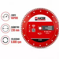 Disco Diamante Turbo AICER 230 Mm