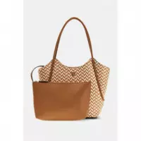 TESSI 2 IN 1 TOTE COGNAC MULTI