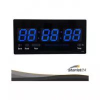 Reloj Digital de Pared Xl Cnn Calendario y Temepratura JH4622  LALO