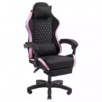 Silla Gaming MARS GAMING Mgc-x Ergonómica con Reposapiés de Tela Pu Rosa/negra