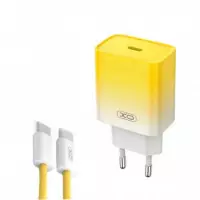 Cargador de Carga Rápida USB Tipo C Amarillo XO