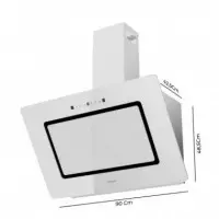 Bolero Flux Dt 908002 Glass White A++ 90 de Ancho  CECOTEC