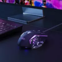 Ratón Gaming con 6 Botones y Luz Led Negro/plata XO