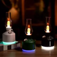 Lampara de Noche Decorativa con Atomizador Humidificador Verde XO