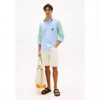 Papertouch Fun Classic Fit Shirt Blue Sp  TOMMY HILFIGER
