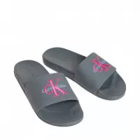 Chanclas Contorneadas de Lona con Logo  CALVIN KLEIN