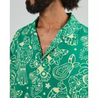 Camisas Camisa BRAVA FABRICS Aloha Asis Percales Crocodylus Verde