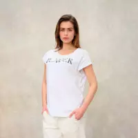 Camiseta con Adornos Mohawk de Cuentas  BLAUER