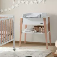 Mueble Cambiador Cera Natural-blanco  MI CUNA